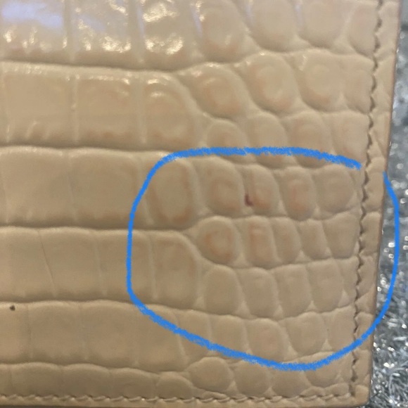 Authentic YSL small kate croc- embossed chain shoulder bag - Picture 8 of 14